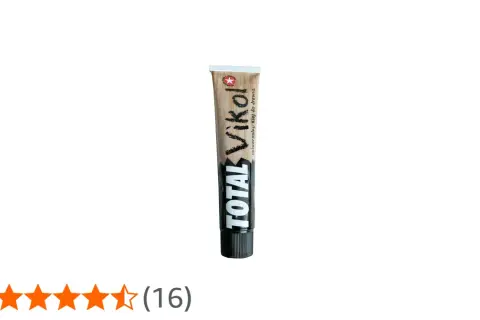 Tubka kleju **Vikol** do drewna, uniwersalny, z czarną zakrętką. Produkt oceniony na 4,7 gwiazdki.